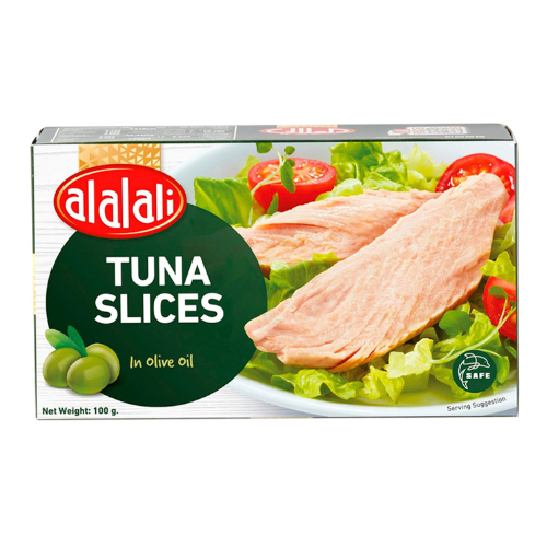 تونة شرائح بزيت الزيتون العلالي 100 جم