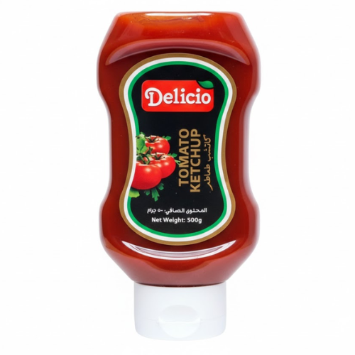 كاتشب بلاستيك 500 غ ديليسيو