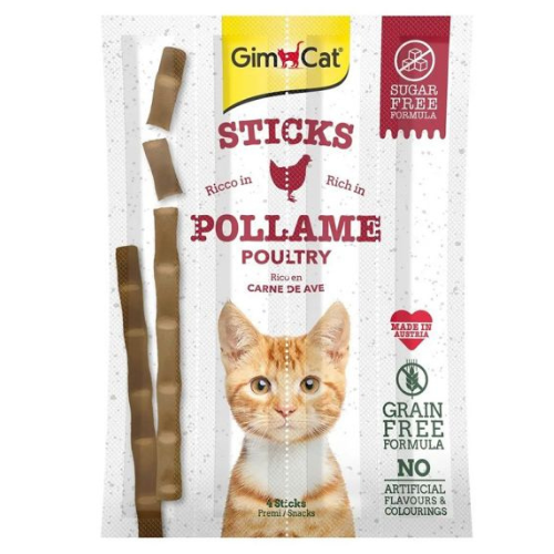 جيم كات ستيكس مكافآت عصي الدواجن للقطط 4×20 جرام