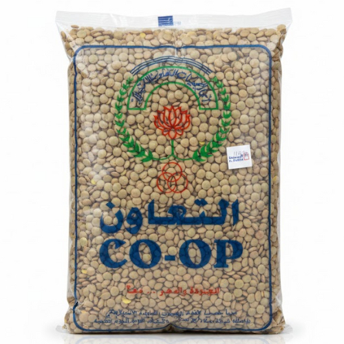 عدس أخضر حب 600 جم التعاون