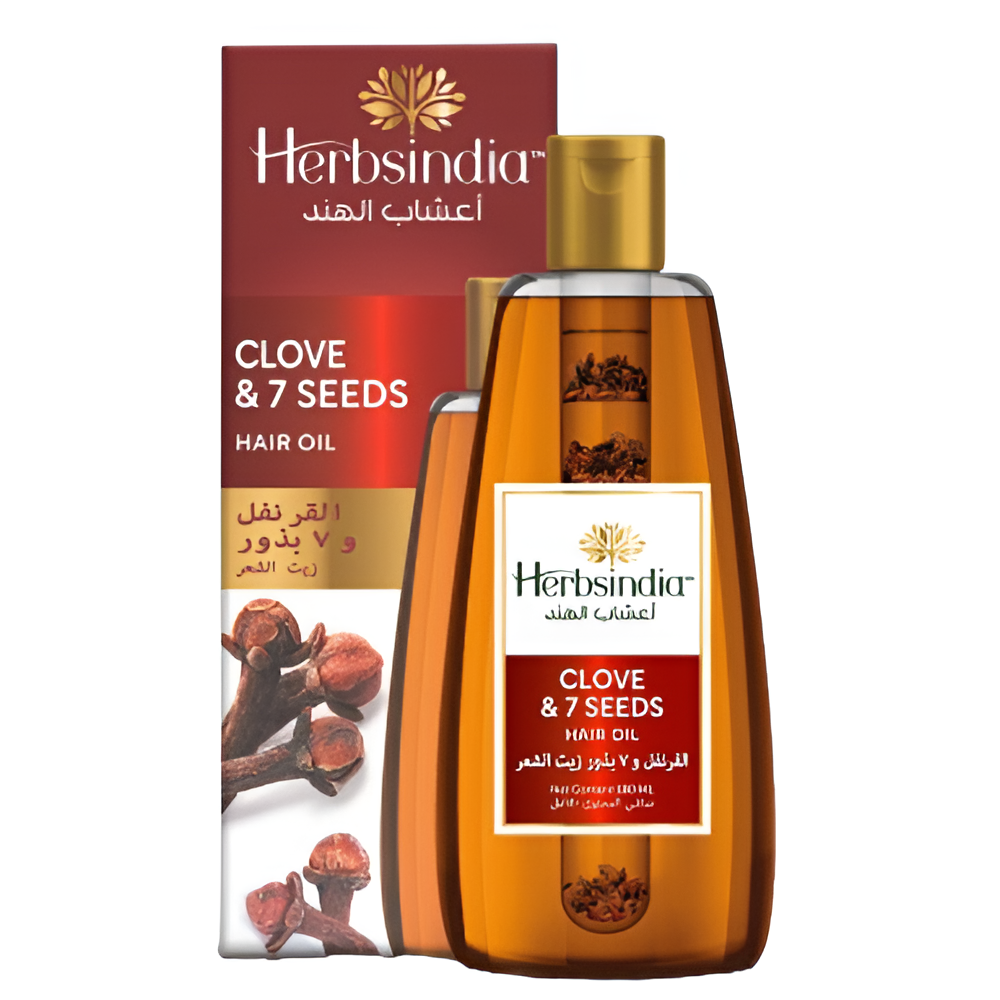 زيت شعر هيربس انديا زيت قرنفل  و 7 بذور للشعر 180 مل