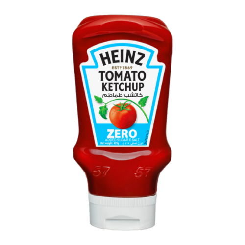 هاينز كاتشب بالطماطم بدون إضافة سكر أو ملح 425 جم