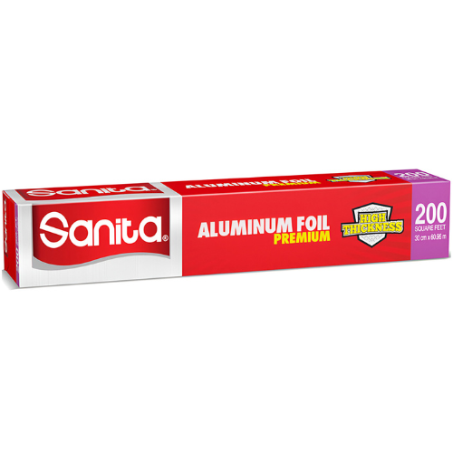 سانيتا ورق ألمنيوم فاخر سميك 200 قدم مربع 30 سم × 60.96 م