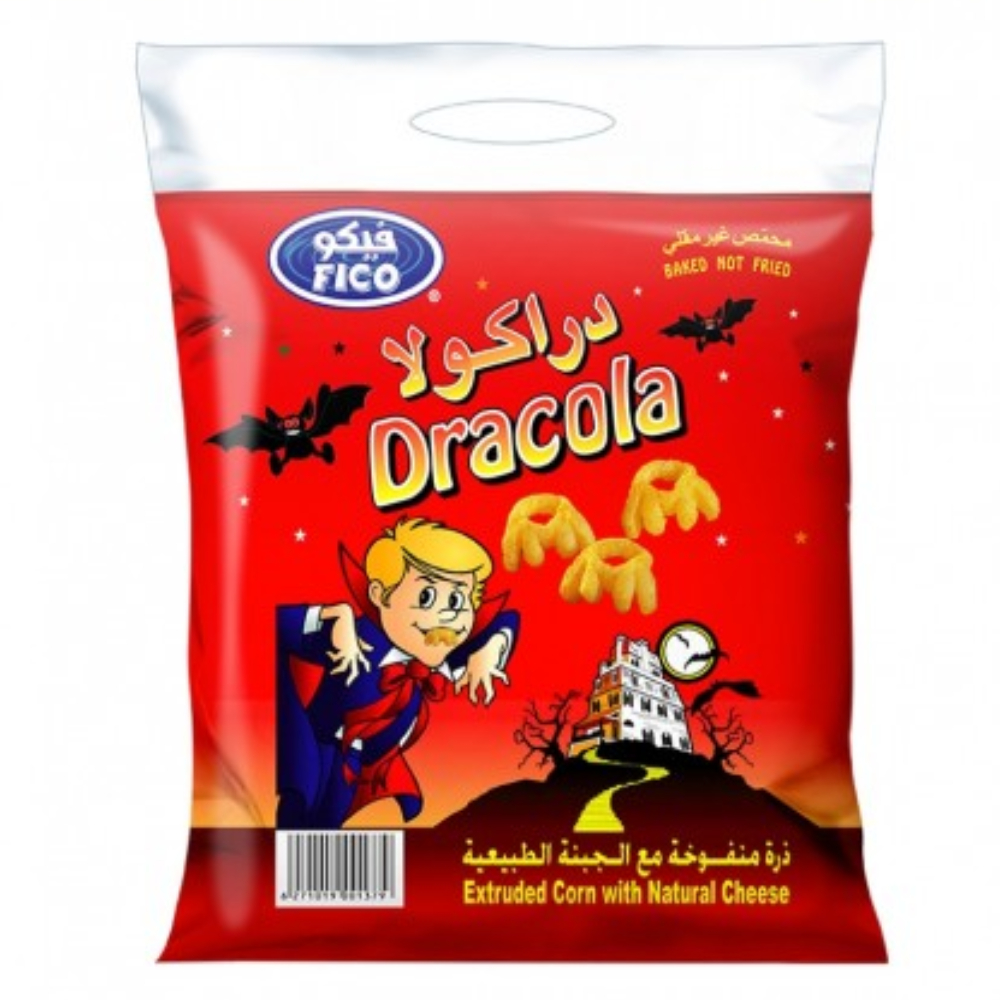 سناكات فيكو دراكولا من الذرة المنفوخة بالجبنة الطبيعية، 18 جم