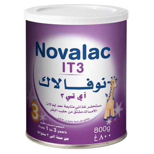 حليب نوفالاك آي تي 3 للنمو وحالات الإمساك من 1-3 سنوات 800 غرام
