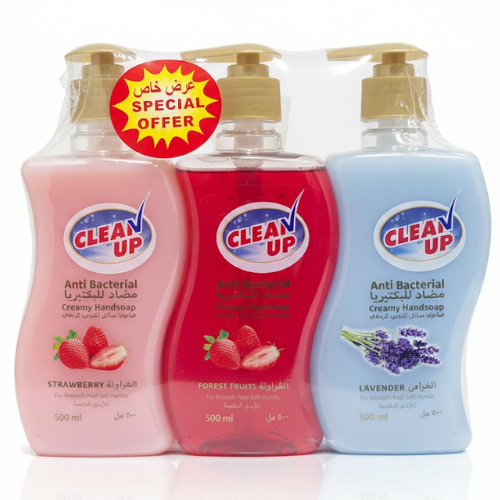 صابون سائل لليدين كلين اب مضاد للبكتيريا 3*500 مل