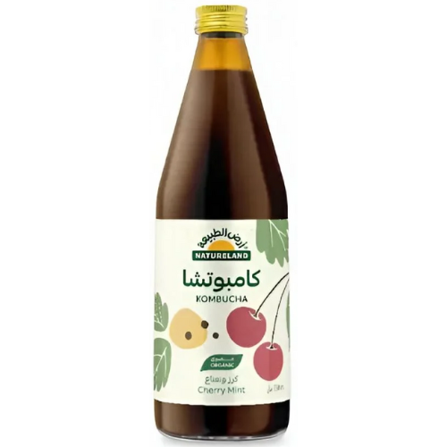 شراب كمبوتشا بالكرز والنعناع عضوية، 330 مل