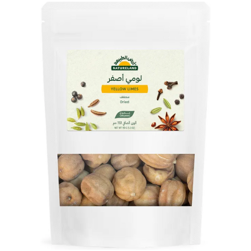 لومي اصفر مجفف 150جم عضوي ارض الطبيعة