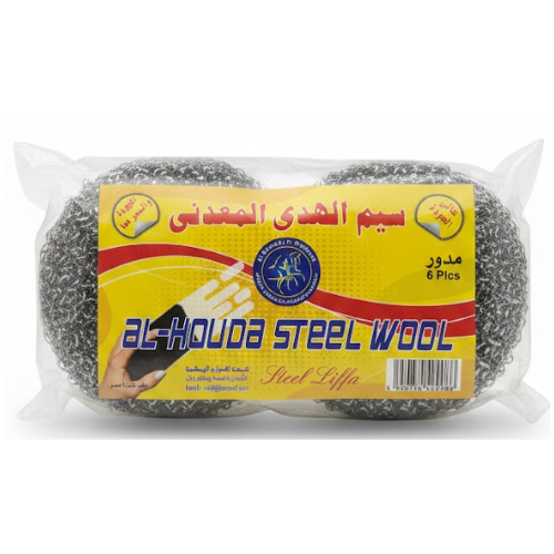 صوف ستيل (سيم) معدني دائري الهدى عدد 6 قطع