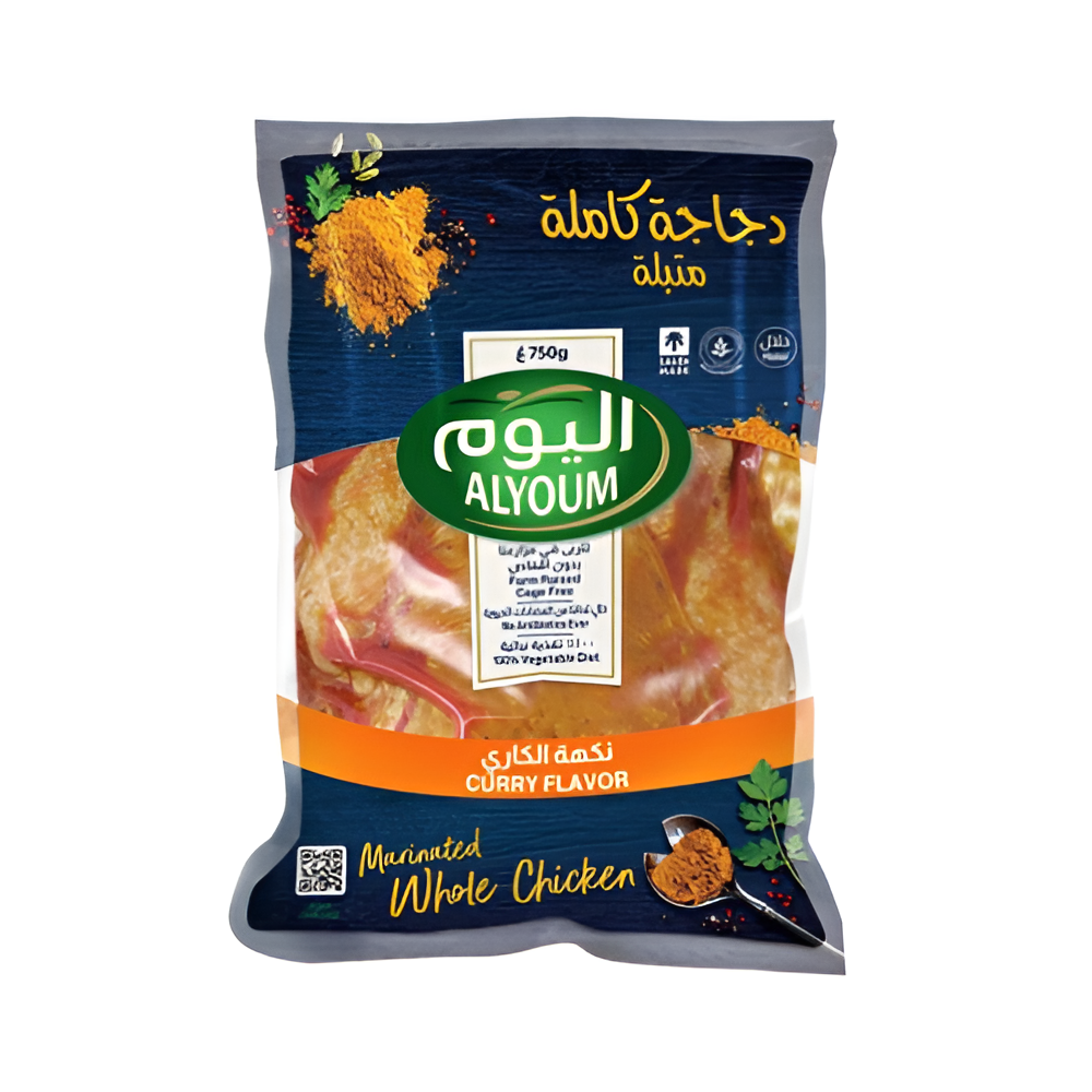 اليوم دجاج متبل بالكاري 750 جم