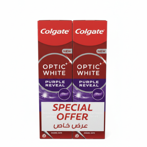 ع/ 2 حبة كولجيت معجون اسنان اوبتيك 75 مل