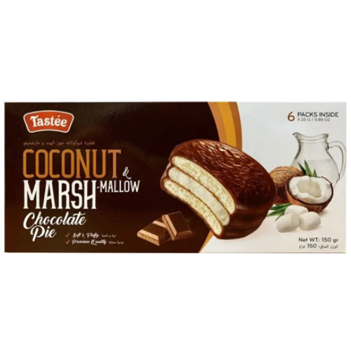 كيك شوكولاته محشي مارشيملو وجوز هند  150غ  TASTEE
