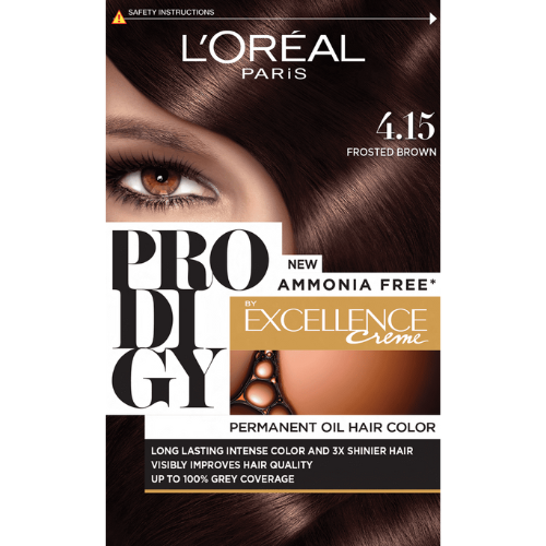 لوريال باريس بروديجي، صبغة شعر دائمة رقم 4.15، بني مثلج
