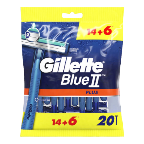 جيليت ماكينة بلو 2 بلس 14 قطع + 6 مجانا
