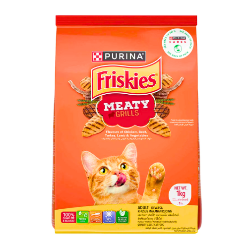 اكل قطط فريسكيز ميتي جريل بيورينا 1 كجم
