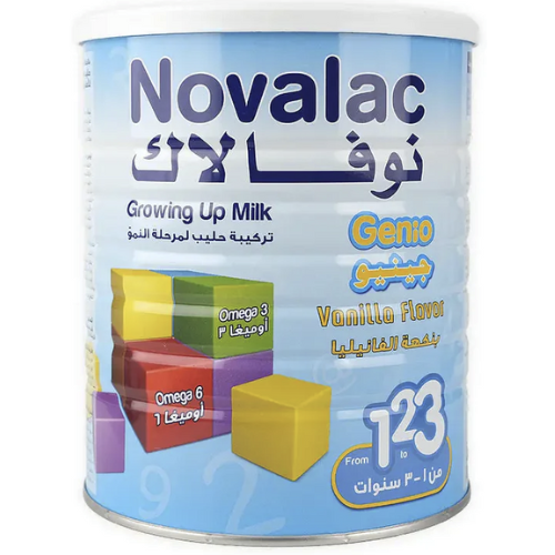 حليب اطفال جينيو-اوميغا3و6 1-3سنوات 800 جرام نوفالاك