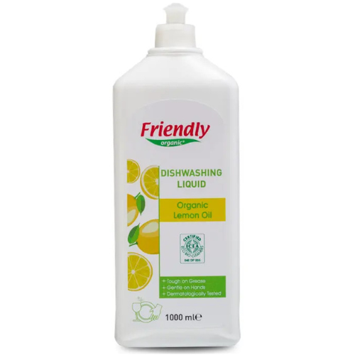 سائل غسيل الأواني العضوي بالليمون من فريندلي أورجانيك، 1000 مل