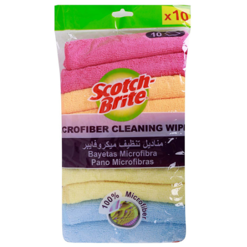 مناديل تنظيف مايكروفايبر سكوتش برايت 10 قطع
