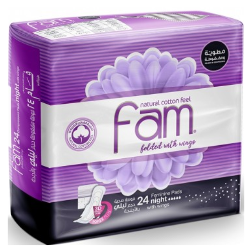 فوط فام مغلف ليلي 24  فوطه مضغوطه