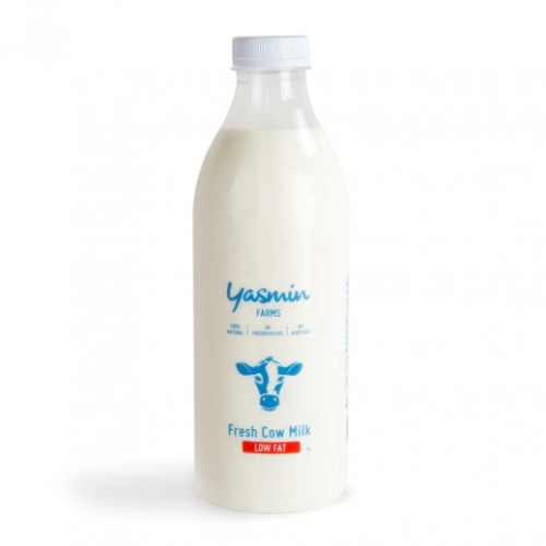 ياسمين حليب بقري قليل الدسم 1لتر