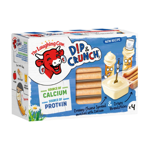 جبنة قابلة للدهن كاملة دسم 4*35غ مع اصابع خبز