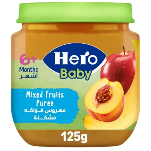 هيرو بيبي بيوريه فواكه مشكلة من ٦ أشهر ١٢٥ جم