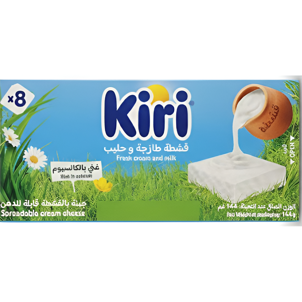 جبنة كيري بالقشطة القابلة للدهن مع القشطة الطازجة والحليب 144 جرام