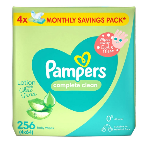 بامبرز مناديل مبللة للأطفال نظافة منعشة، عبوة ترويجية 4 × 64 منديل