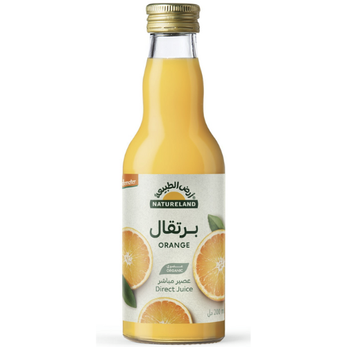 عصير برتقال عضوي أرض الطبيعة 200مل