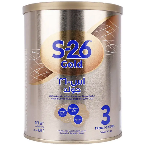 حليب اطفال اس 26 جولد الفالاك 3 من سنه الى3سنوات 400جم نستله