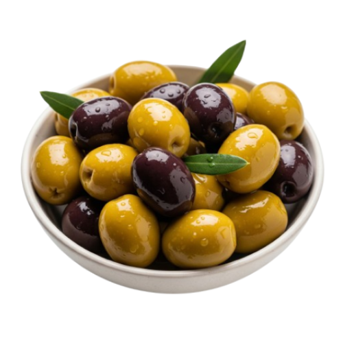 زيتون مغربي اسود اخضر 250جم (تقريبا)