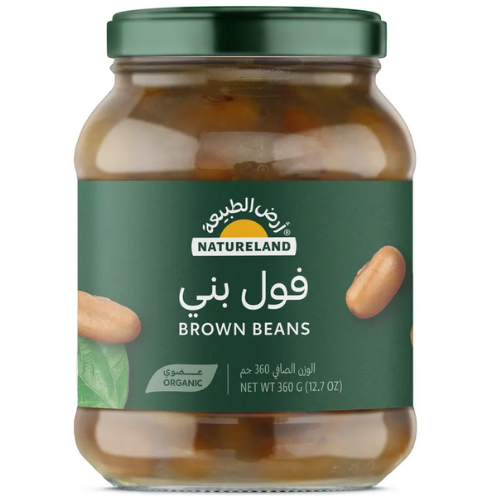 ارض الطبيعة فول بني عضوي 360 جم