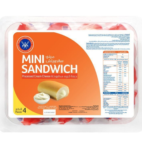 صمون بجبنة الكريمة من شركة مطاحن الدقيق والمخابز الكويتية، 4 قطع