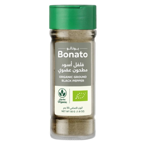 فلفل أسود مطحون عضوي بوناتو 50 جم