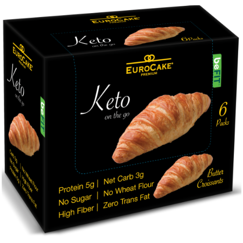 يورو كيك كيتو رول خالي سكر وألوان ودهون 6 × 40 جم
