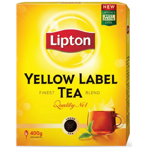 ليبتون شاي أسود علامة صفراء توليفة فاخرة جودة رقم 1 فرط 400 جم