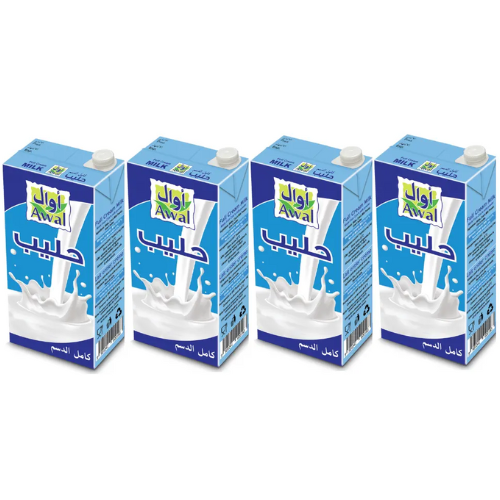 حليب كامل الدسم 4*1 ل أوال
