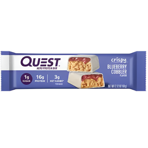 كويست لوح البروتين هيرو عنبية الاسكافي بشكولاته بيضاء بلوبيري كوبلر 60جم