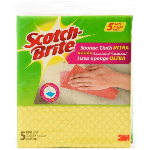 فوط إسفنجية فائقة الامتصاص سكوتش-برايت ألترا، 5 حبات