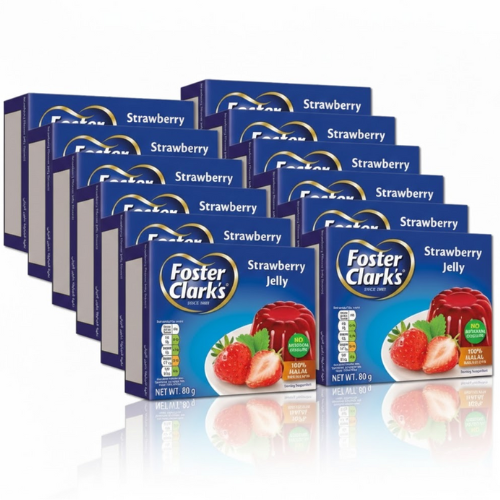 فوستر كلاركس جيلي بنكهة الفراولة 12 × 80 جم