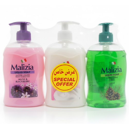 حبه صابون سائل لليدين معطر ماليزيا مشكل 3*500 مل