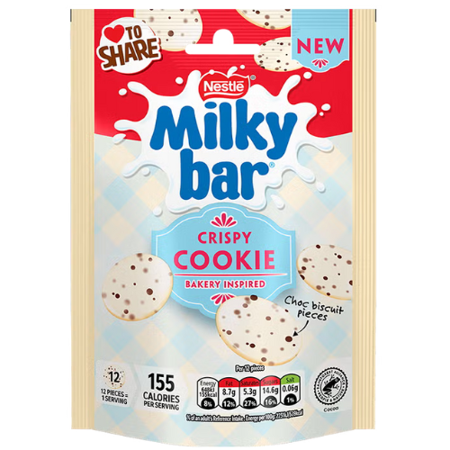 شوكولاتة ميلكي بار بيضاء مع كوكيز مقرمشة، 86 جم