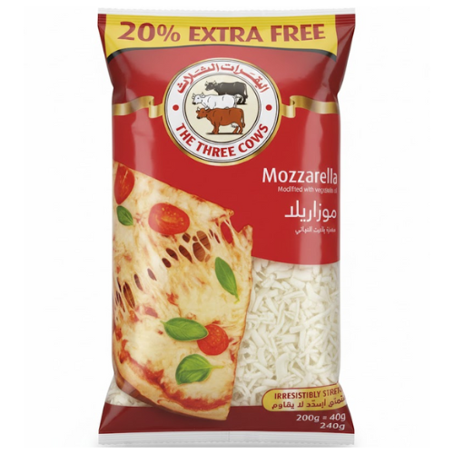 جبنة الموزاريلا البقرات الثلاث 240 جرام