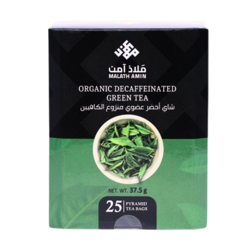 شاي أخضر عضوي منزوع  الكافيين ملاذ آمن 37.5 جم