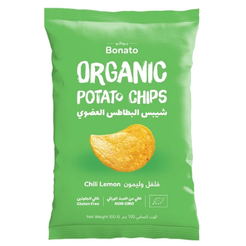 شيبس بطاطس عضوي فلفل وليمون بوناتو 100 جم