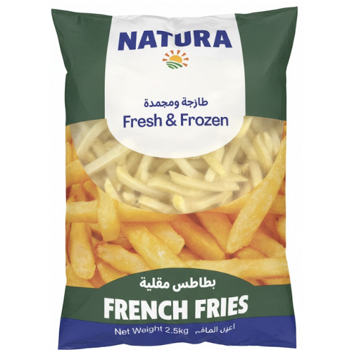 بطاطس مقلية طازجة ومجمدة ناتورا 2.5 كجم