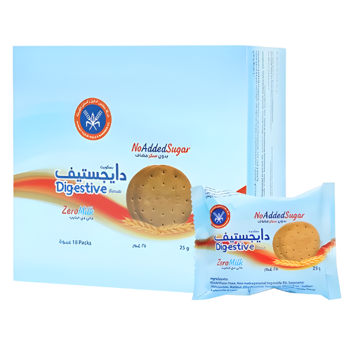 بسكويت دايجستف بدون سكر مضاف 18 × 25 غرام