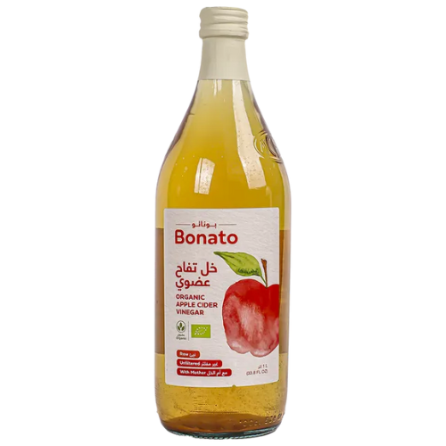 خل تفاح عضوي بوناتو 1 لتر