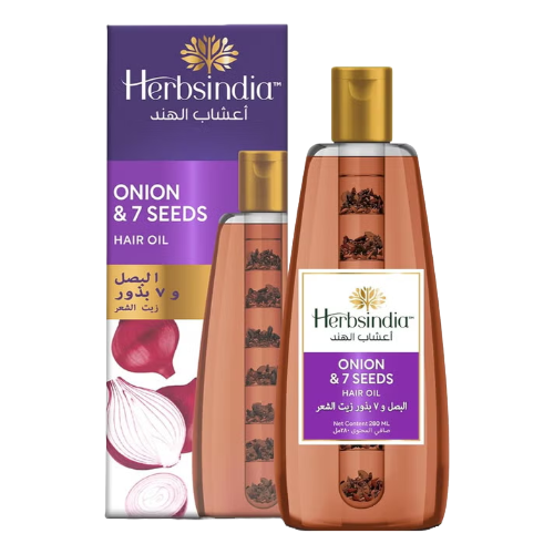 زيت شعر هيربس انديا زيت بصل و 7 بذور للشعر 180 مل