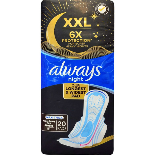 فوط صحية أولويز دريم ماكسي سميكة طويلة جداً مقاس XXL، 20 قطعة